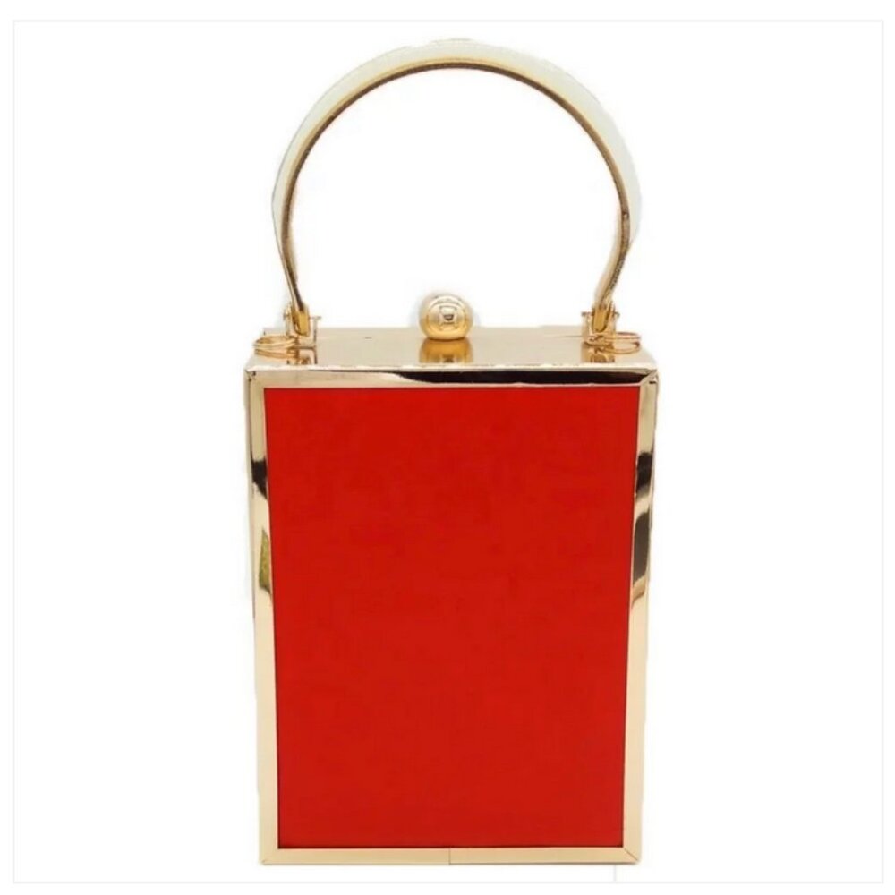 NWT Applique face Acrylic clutch/crossbody bag - Picture 4 of 13